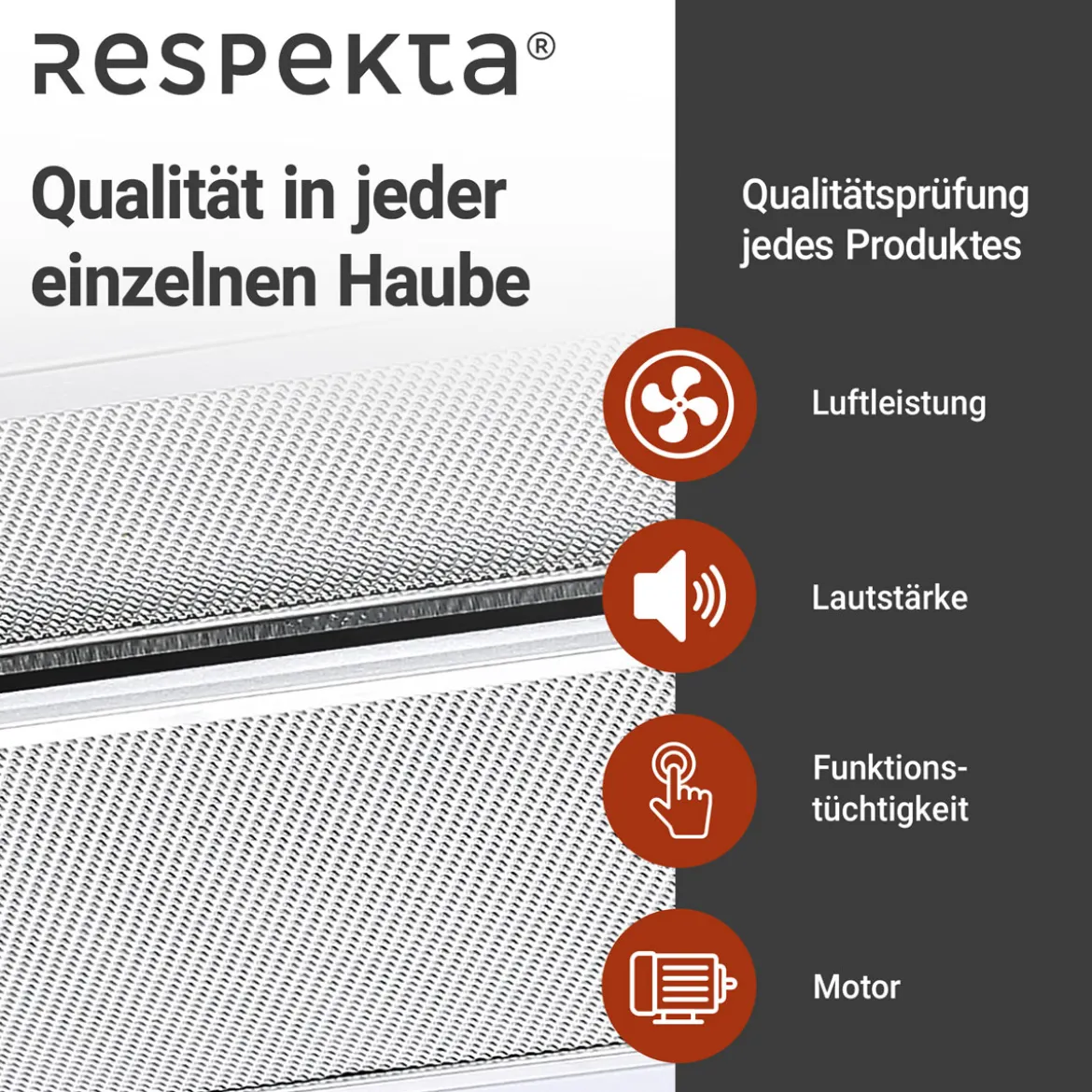 Respekta Dunstabzugshaube CH4138IXCEdelstahl_weiß