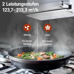 Respekta Dunstabzugshaube CH4138IXCEdelstahl_weiß