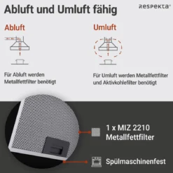 respekta Schraeghaube CH22020 IXA 60cmEdelstahl EEK B