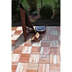 Rettenmeier Holz-Klickfliese Douglasie braun 30 x 30 cm