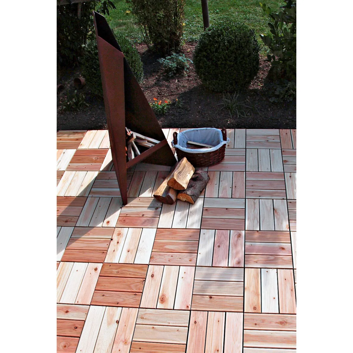 Rettenmeier Holz-Klickfliese Douglasie braun 30 x 30 cm
