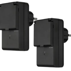 REV Ritter Funkschalt-Set außen IP44 Standard mit Fernbedienung 2+1 schwarz