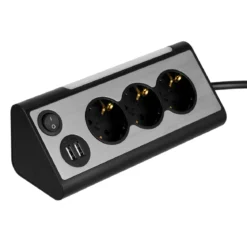 REV Ritter USB-Steckdosenleiste Lightsocket 3fach 2xUSB 0,5W