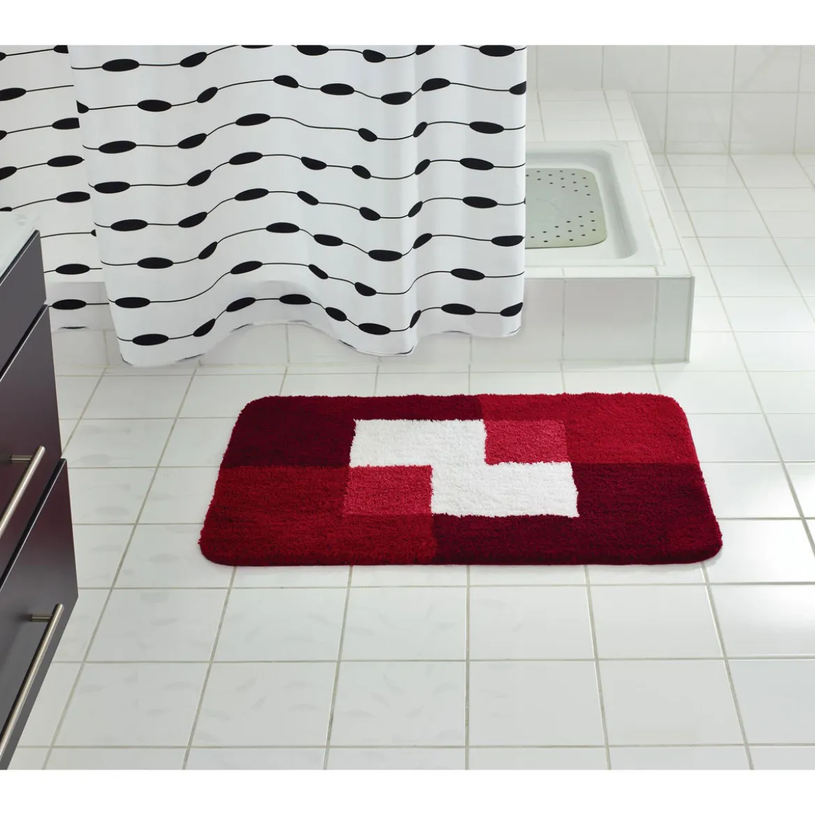 RidderTeppich Coins 60 x 90 cm rot Polyester
