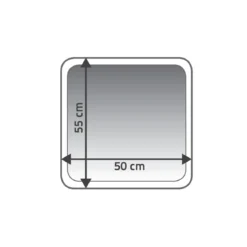 RidderTeppich Marmor 55 x 50 cm grau-weiß Polyester-Microfaser