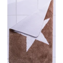 RidderTeppich Star 60 x 90 cm weiß-beige Polyester-Microfaser
