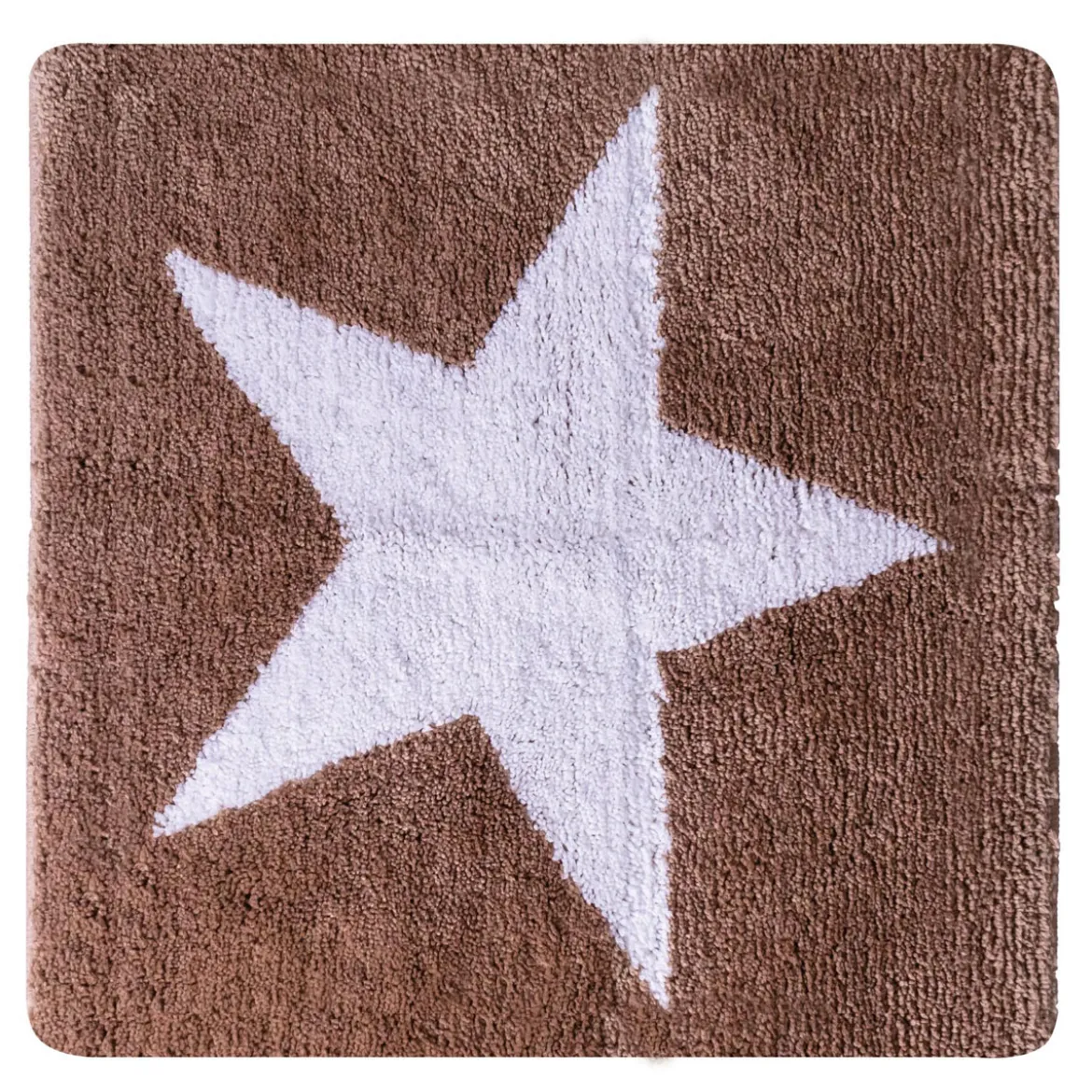 RidderTeppich Star 55 x 50 cm weiß-beige Polyester-Microfaser