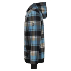 Roadsign Herren Fleece Jacke mit Kapuze schwarz aqua Gr.M