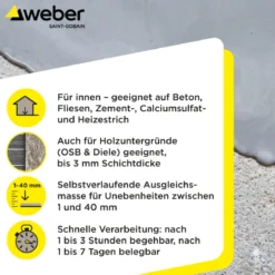 Saint-Gobain Weber Boden-Ausgleichsmasse 1-40 mm 22 kg