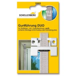 Schellenberg Gurtführung Duo eckig mit Bürste für 14-23 mm Gurtband weiß