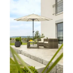 Schirm Adria 350 8-teilig natur
