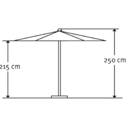 Schirm Korsika 320cm 8-tlg. natur