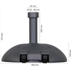 Schneider Schirme Beton-Schirmständer 40 kg halbrund anthrazit
