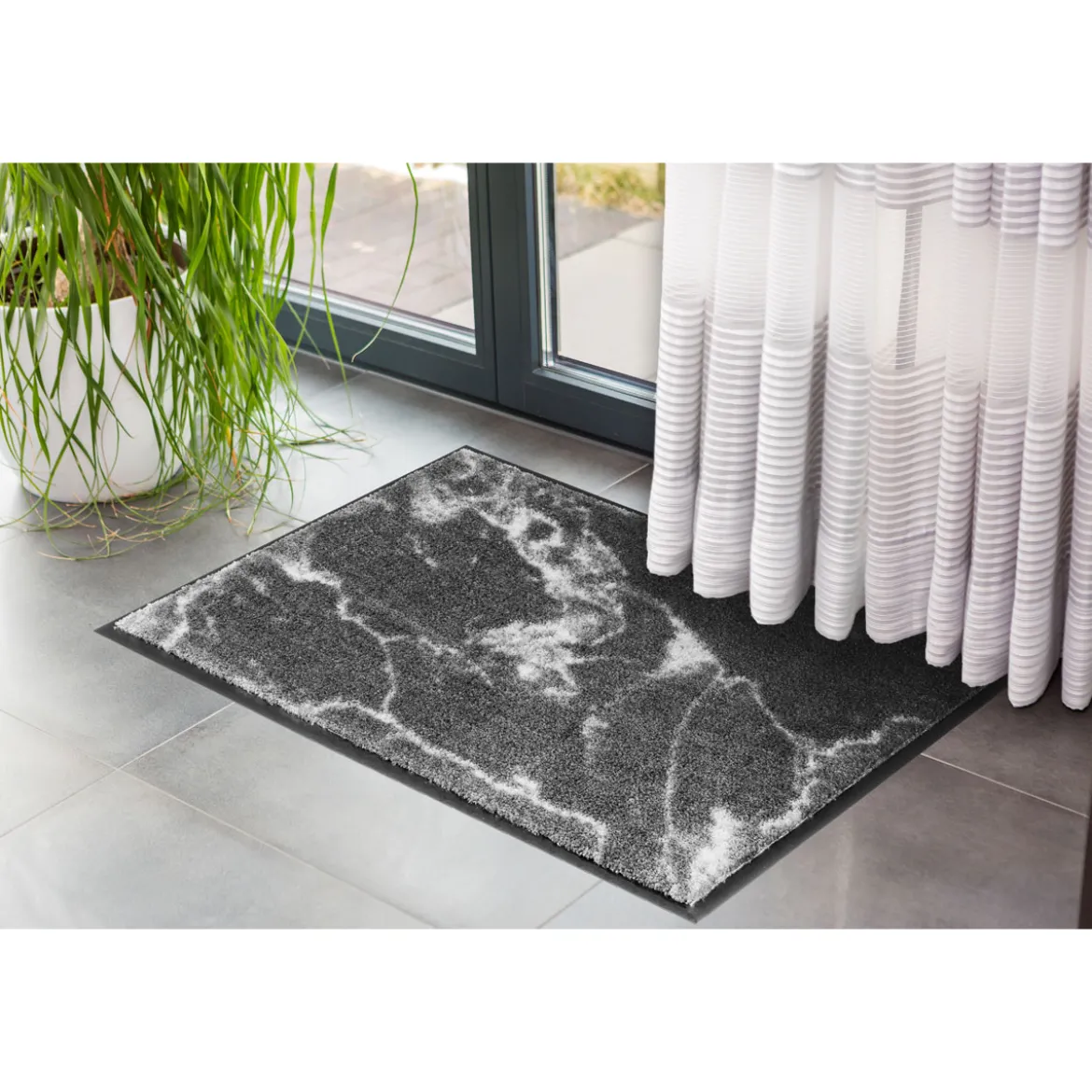 Schöner Wohnen Farbe Schmutzfangmatte Miami marmor/grau 67 x 100 cm