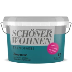 Schöner Wohnen Farbe Trend Wandfarbe Lagune matt 1 L