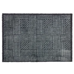 Schöner WohnenSchmutzfangmatte „Manhattan“, Streifen-Gitter/grau-anthrazit, 67x100 cm