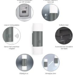 Sensor-Aussenleuchte L 910 LED anthrazitUp- & Downlight