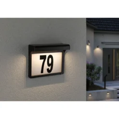 Solar HausNr.-Leuchte Dayton II SchwarzIP44 3000K