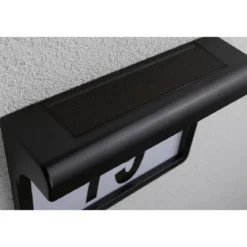 Solar HausNr.-Leuchte Dayton II SchwarzIP44 3000K