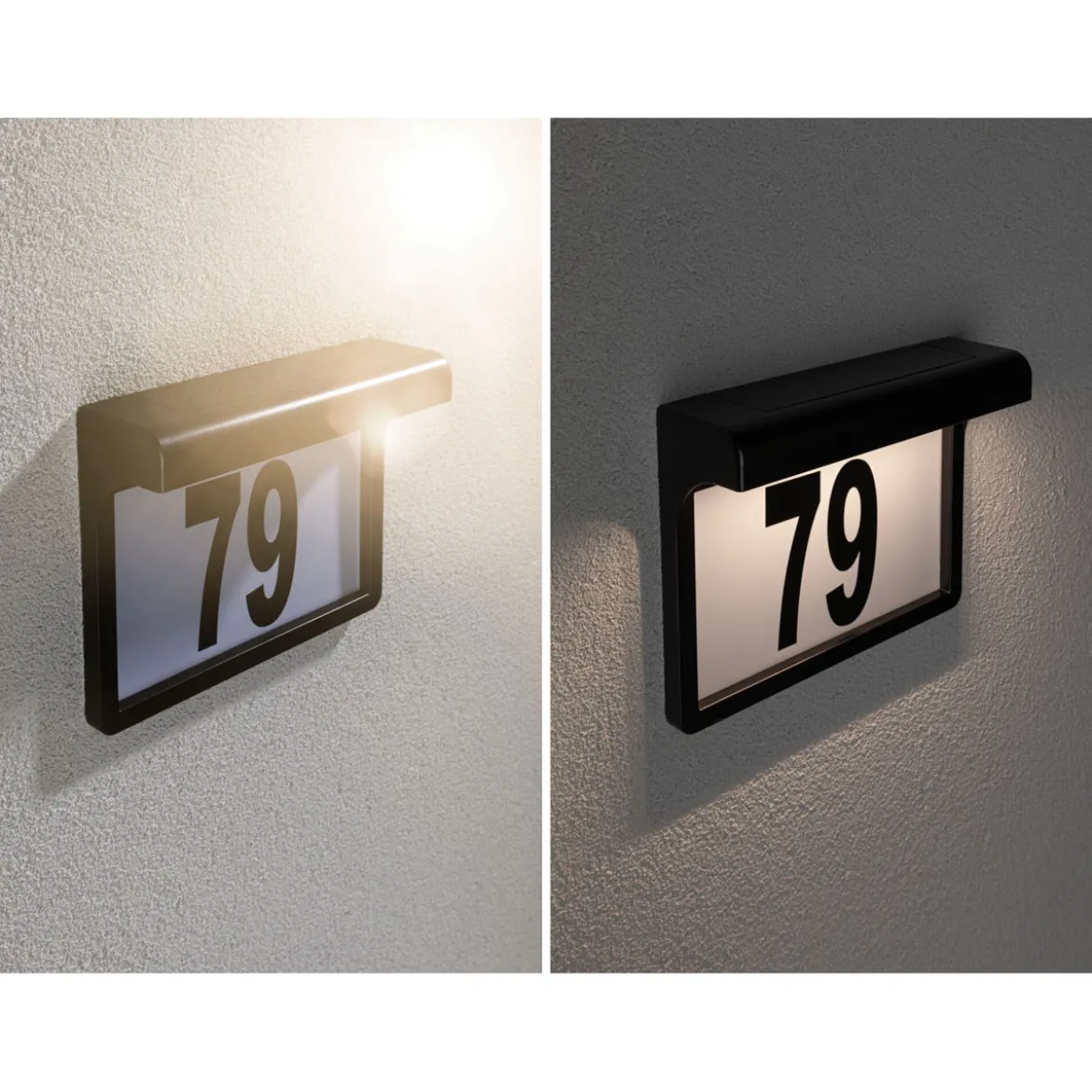 Solar HausNr.-Leuchte Dayton II SchwarzIP44 3000K