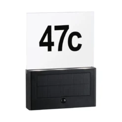 Solar Hausnummer Neda PIR AnthrazitIP44 3000K