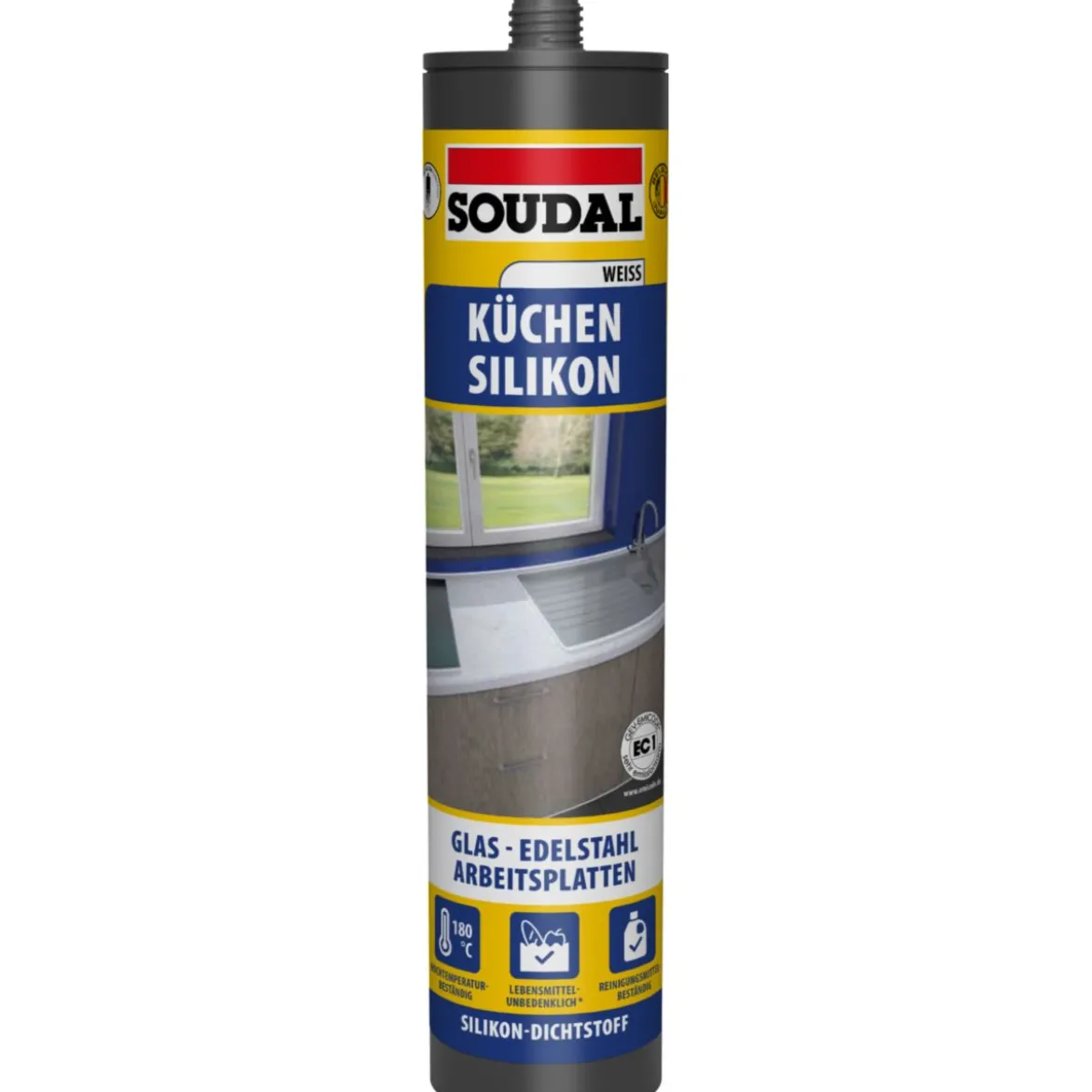 Soudal Sanitärsilikon Küche und Bad lebensmittelgeeignet weiß