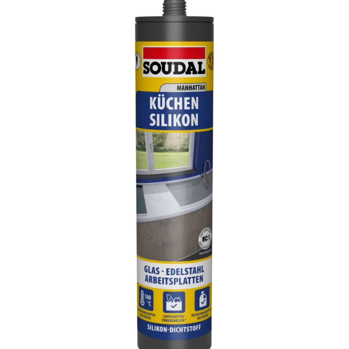 Soudal Sanitärsilikon Küche und Bad lebensmittelgeeignet manhattan