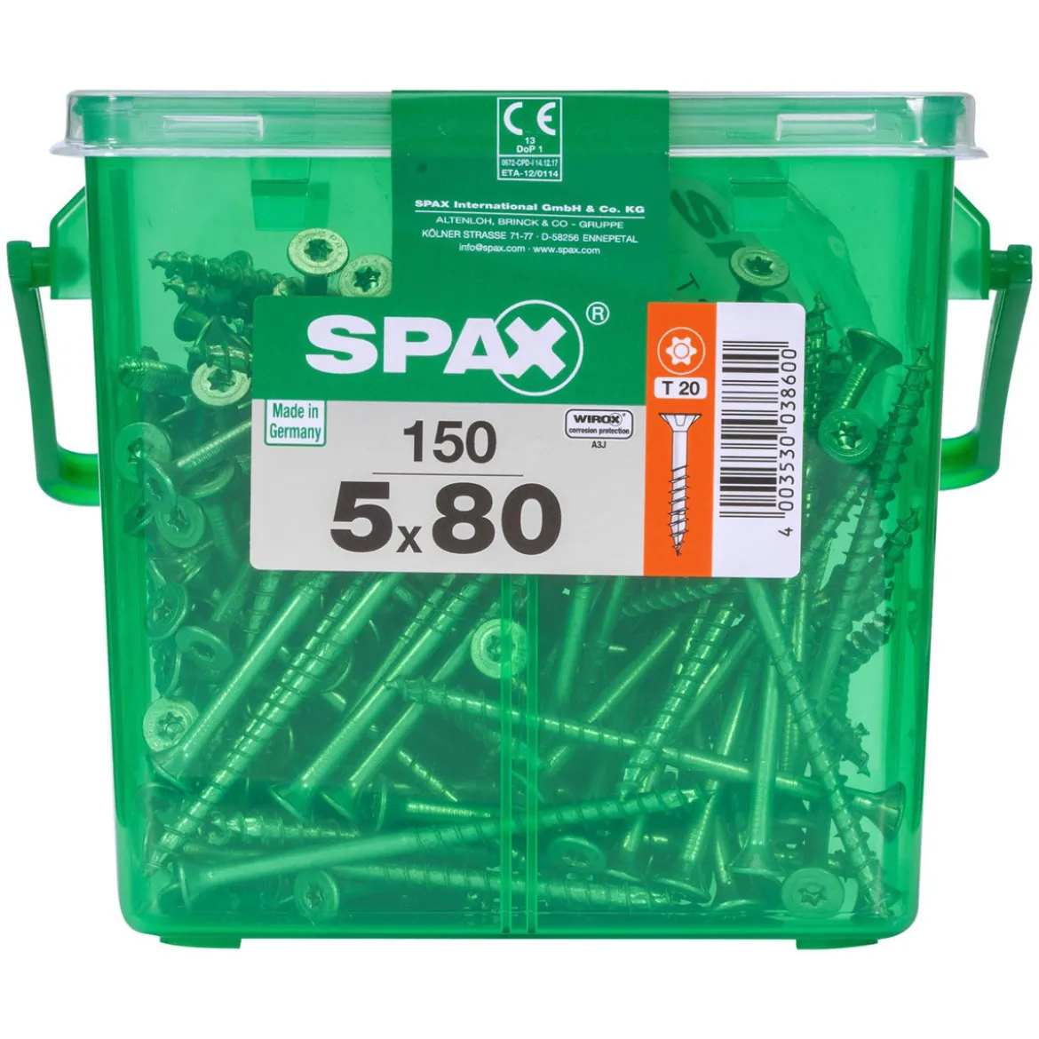 Spax Universalschraube Wirox Senkkopf 5 x 80 mm 150 Stück