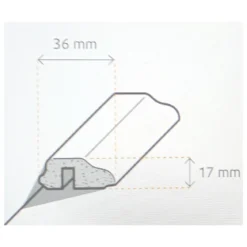 SpechtDeckenabschlussleiste weiß 260 x 1,7 x 3,6 cm