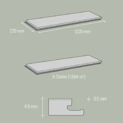 SPECHT SPC Vinyl Ambiente Avignon Eiche1220x230x4,8mm NS 0,5