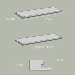 SPECHT SPC Vinyl Classic Eiche Alberta1220x182x3,8mm NS 0,3