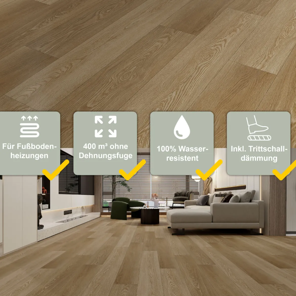 SPECHT SPC Vinyl Classic Eiche SolarisSilent 1220x180x4,5mm NS 0,3 mit TS