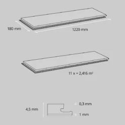 SPECHT SPC Vinyl Classic Eiche SolarisSilent 1220x180x4,5mm NS 0,3 mit TS