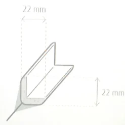 SpechtWinkelleiste weiß 260 x 2,2 x 2,2 cm