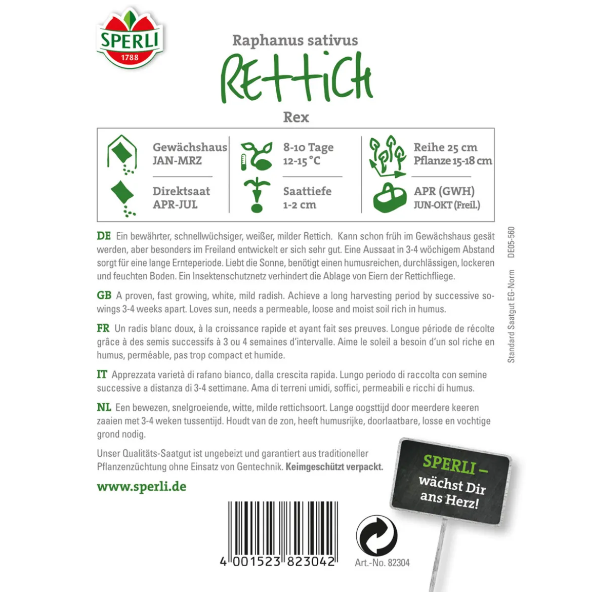 Sperli Rettich Rex