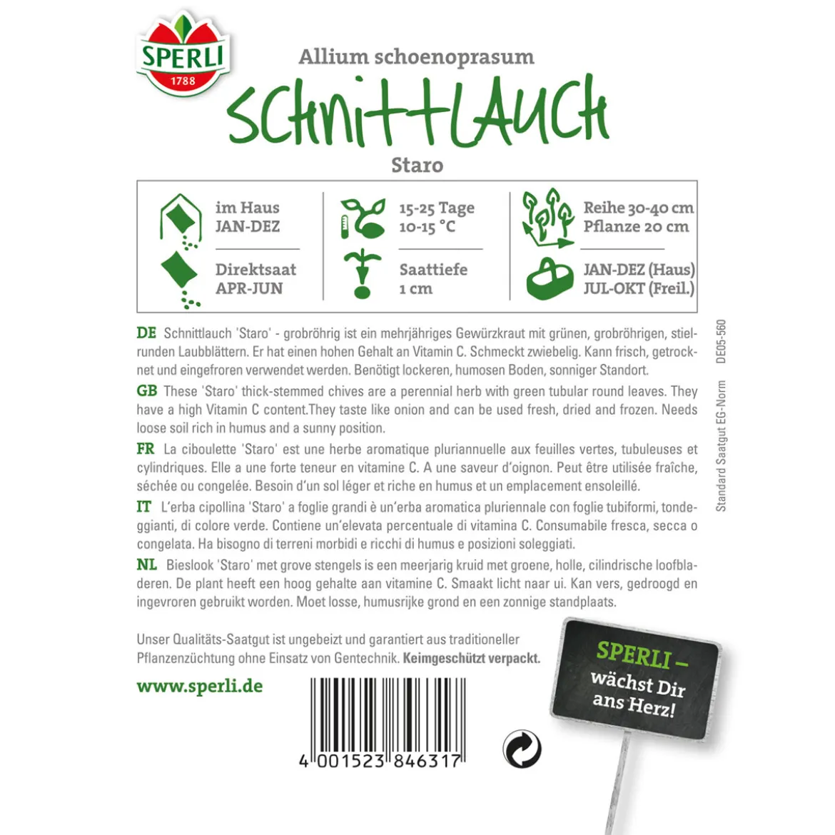 Sperli Schnittlauch Staro