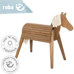 Spielpferd teak 64 x 123 x 151 cm