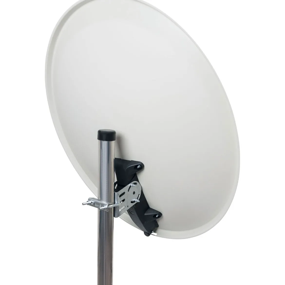 Stahl-Spiegel 80 cm weiss mit Logo