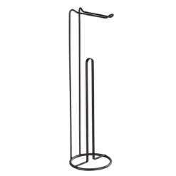 Stand Toilettenpapierhalter 2 in 1,Lugano schwarz