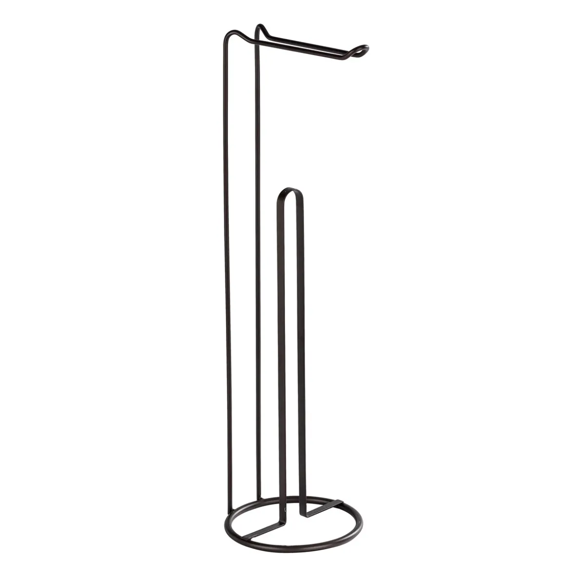 Stand Toilettenpapierhalter 2 in 1,Lugano schwarz