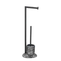 Stand WC-Garnitur Terrazzo, schwarz