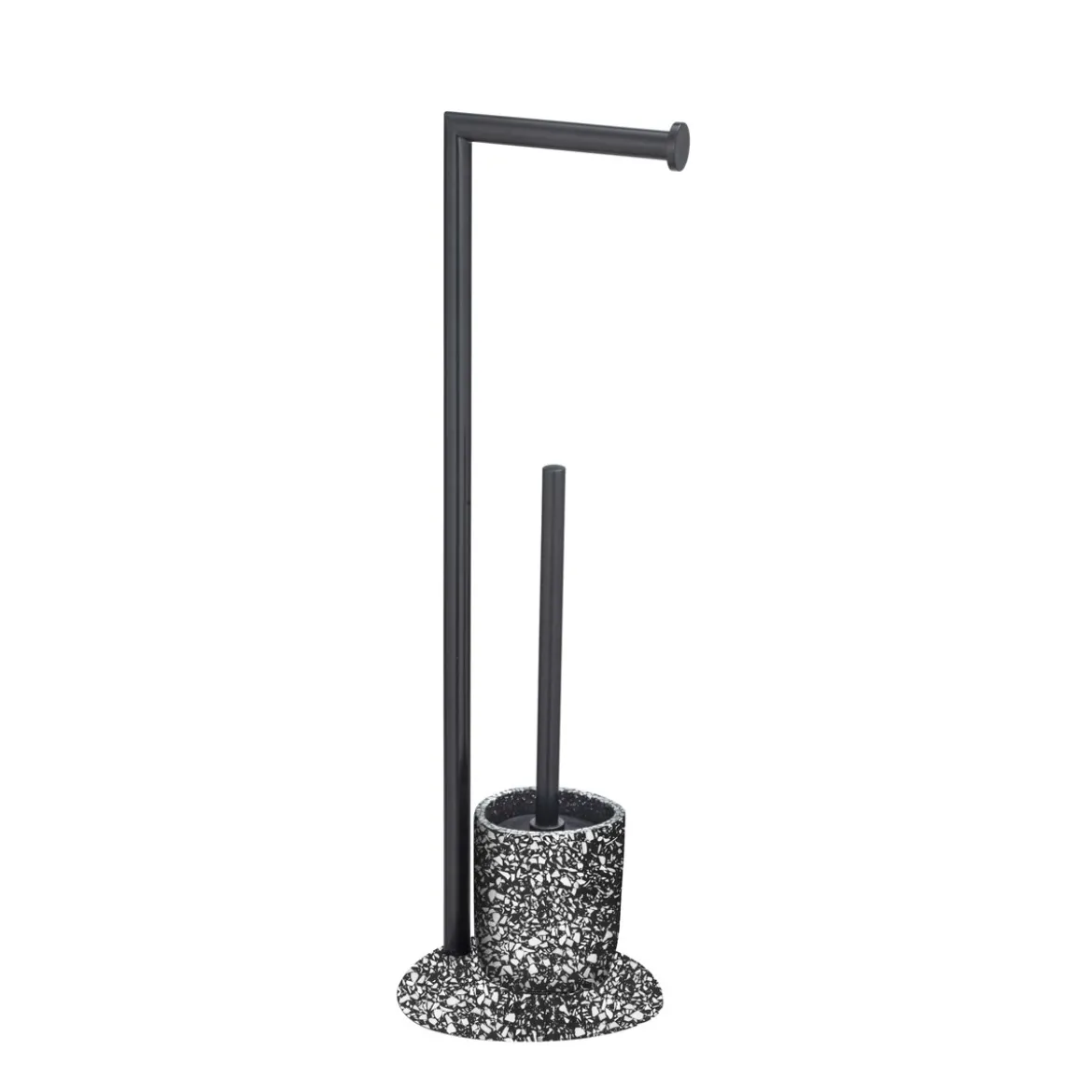 Stand WC-Garnitur Terrazzo, schwarz