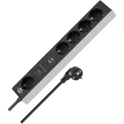 Steckdosenleiste 5-fach 2xUSB, 1xUSB-CQuickCharge