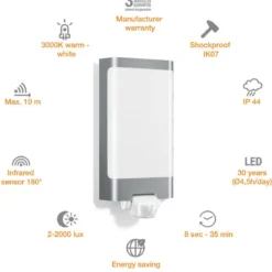 Steinel LED-Sensor-Außenleuchten L 240 S Edelstahl