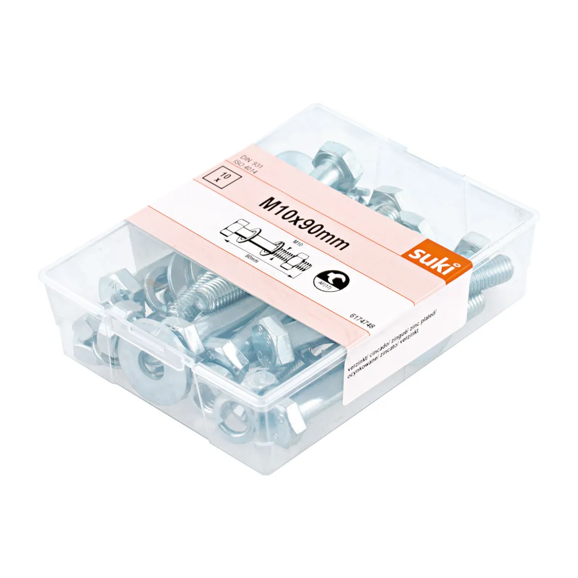Suki Bodenhülsen-Set M10 x 110 mm verzinkt 10 Stück