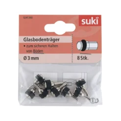 Suki Bodenträger Kunststoff Durchmesser 0,5 x 0,8 cm schwarz 8 Stück