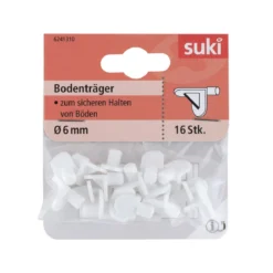 Suki Bodenträger Kunststoff Durchmesser 0,6 x 0,8 cm weiß 16 Stück
