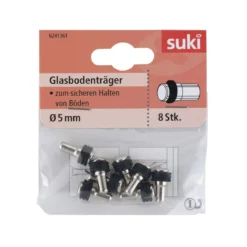 Suki Bodenträger Metall Durchmesser 0,5 x 0,8 cm schwarz 8 Stück