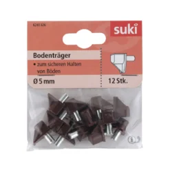 Suki Bodenträger Stahl Durchmesser 0,5 x 0,8 cm braun 12 Stück