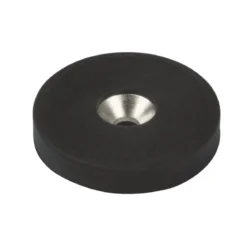 Suki Magnet Neodym mit Senkbohrung Ø 32 x 6 mm, gummiert, schwarz